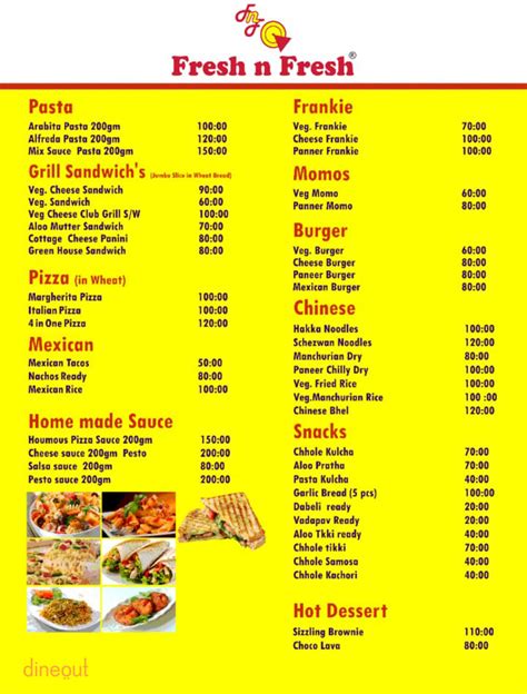 Fresh Menu .